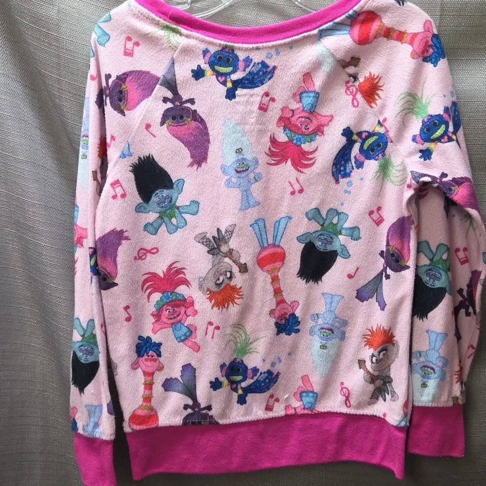 Dreamworks Pink Pajama Set with‎ Colorful Characters Childs Size Small